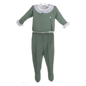 Conjunto de chaqueta,pololo y body de bebé