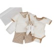 Maletin de regalo para bebés de algodón orgánico de verano con pijama,body,mantita y osito Maletin de regalo para bebés de algodón orgánico de verano con pijama,body,mantita y osito