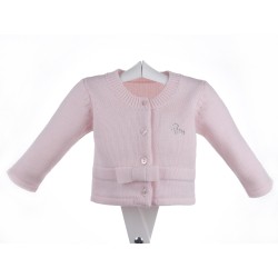 Chaqueta con strass y lazo